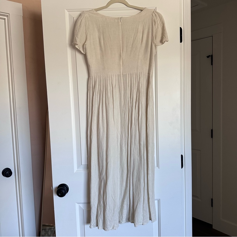 NWOT Christy Dawn scarlet dress in eggshell, petite medium - Picture 6 of 7